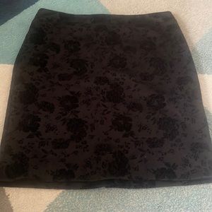 Black knee length skirt
